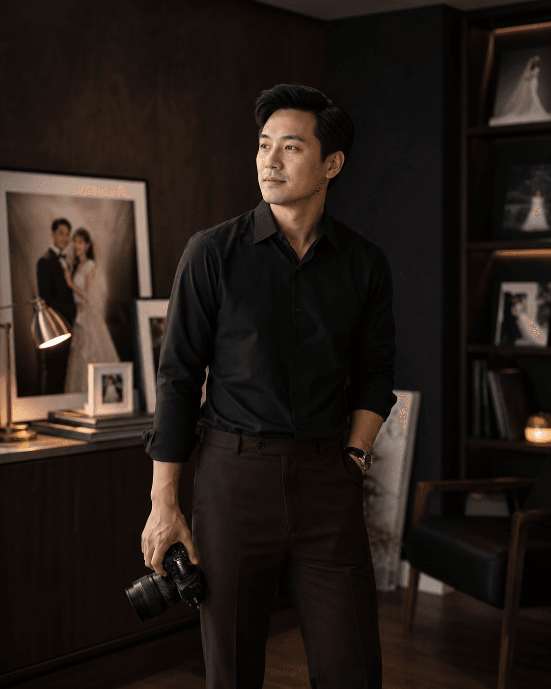Nhiếp ảnh gia của VIỆT Wedding Photo trong studio